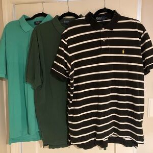 Lot of 3 XL Polo by Ralph Lauren Black Polo Men's Shirts